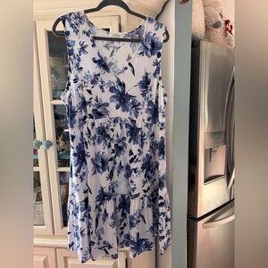 Kaileigh Blue Floral Maxi Dress